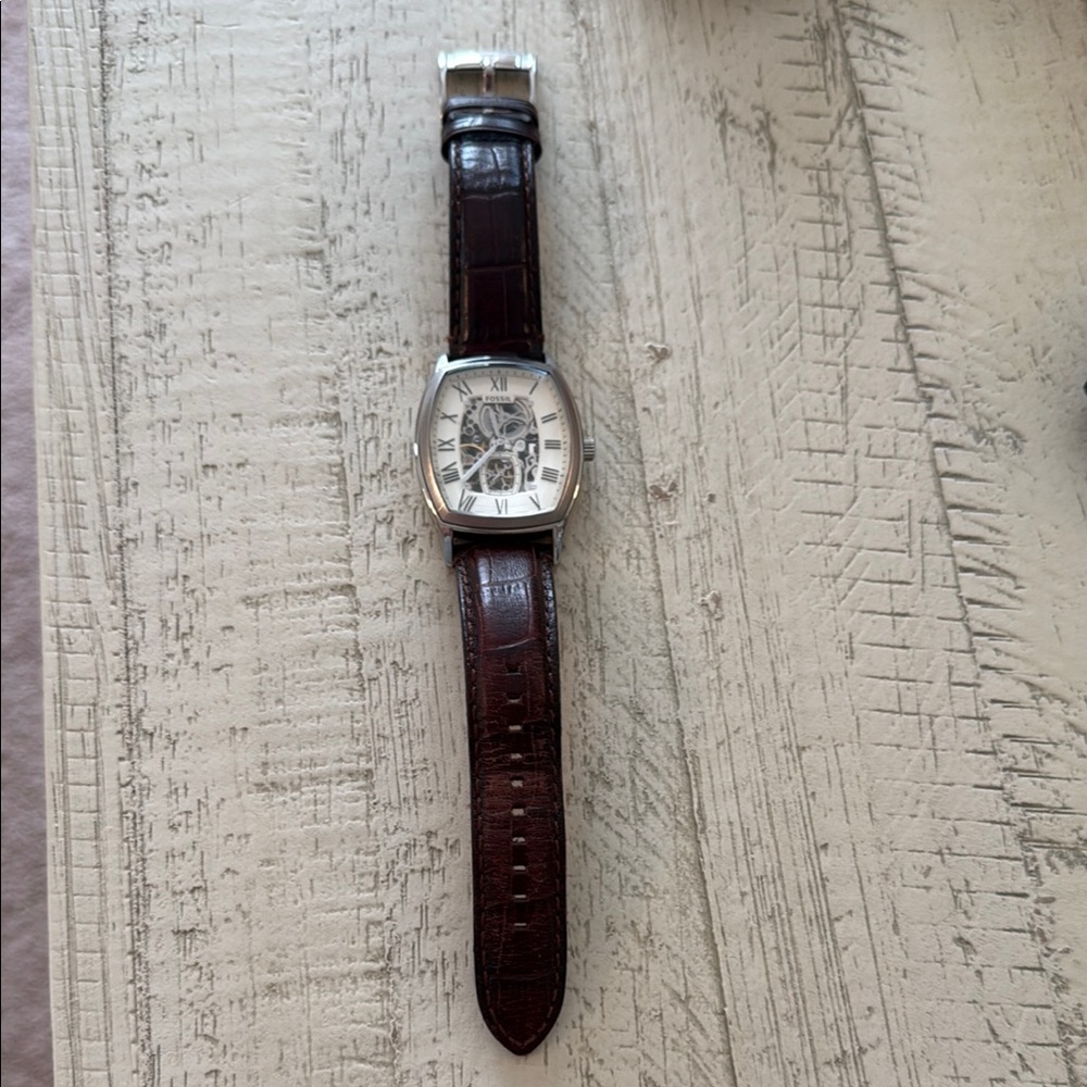 Fossil Brown Leather Automatic Watch